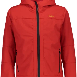 BOY  SOFTSHELL JACKET FIX HOOD FERRARI-NERO