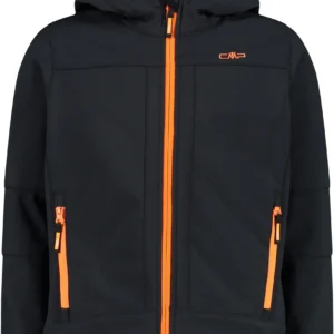 KID JACKET FIX HOOD ANTRACITE-FLASH ORANGE