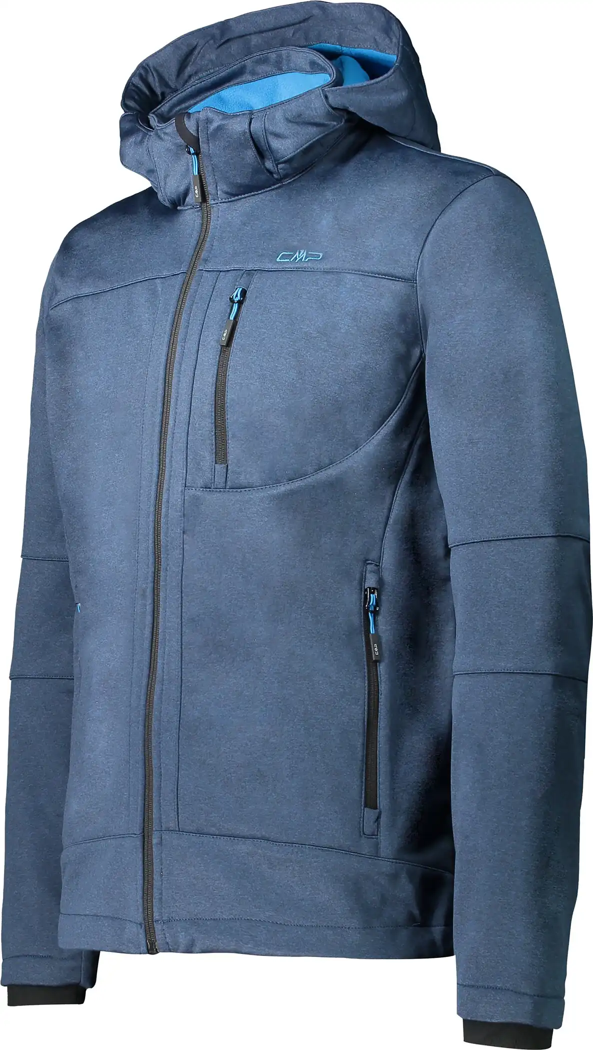 MAN JACKET ZIP HOOD BLUE INK MEL.-RIVER – Bild 3