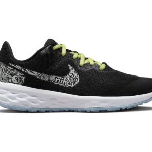 NIKE REVOLUTION 6 NN JP (GS) BLACK/SUMMIT WHITE-LT LEMON TW