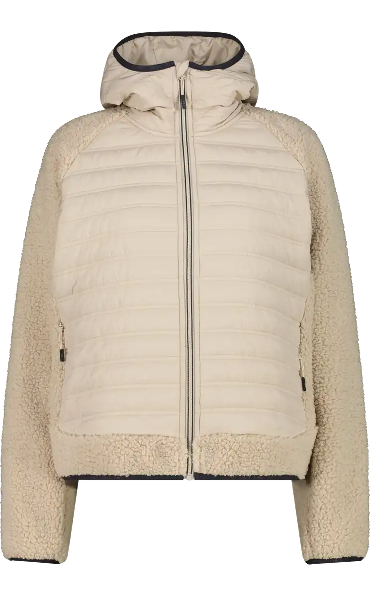 WOMAN JACKET HYBRID FIX HOOD