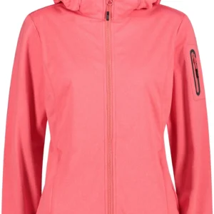 WOMAN JACKET ZIP HOOD RED KISS MEL.