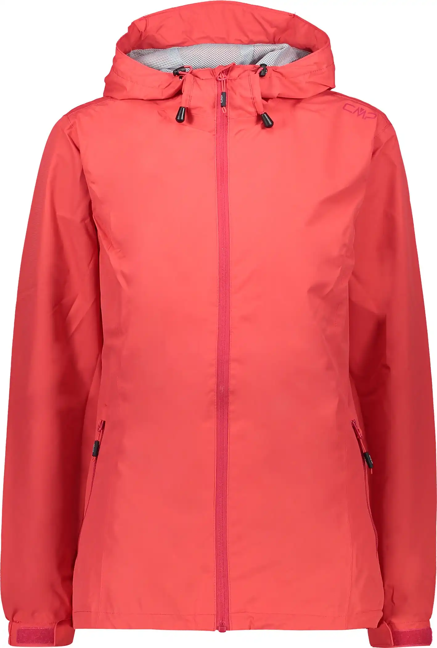 WOMAN RAIN JACKET FIX HOOD CORALLO