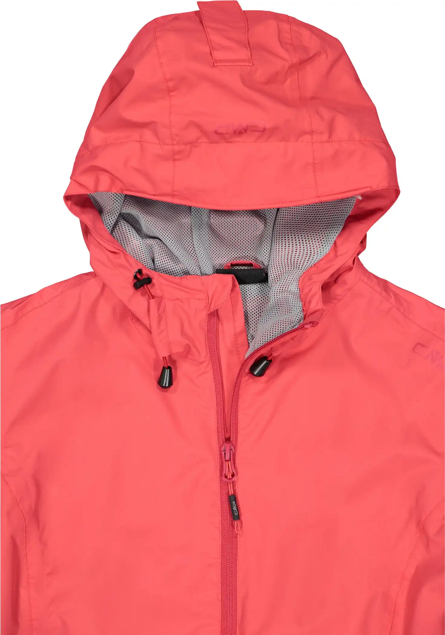 WOMAN RAIN JACKET FIX HOOD CORALLO – Bild 4