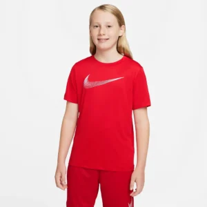 NIKE DRI-FIT BIG KIDS' (BOYS') UNIVERSITY RED/WHITE