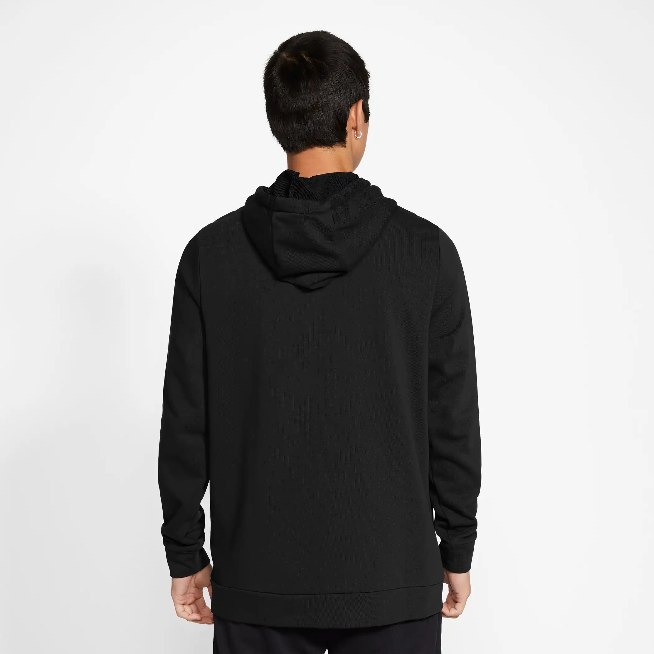 NIKE DRI-FIT MEN'S FULL-ZIP TR BLACK/WHITE