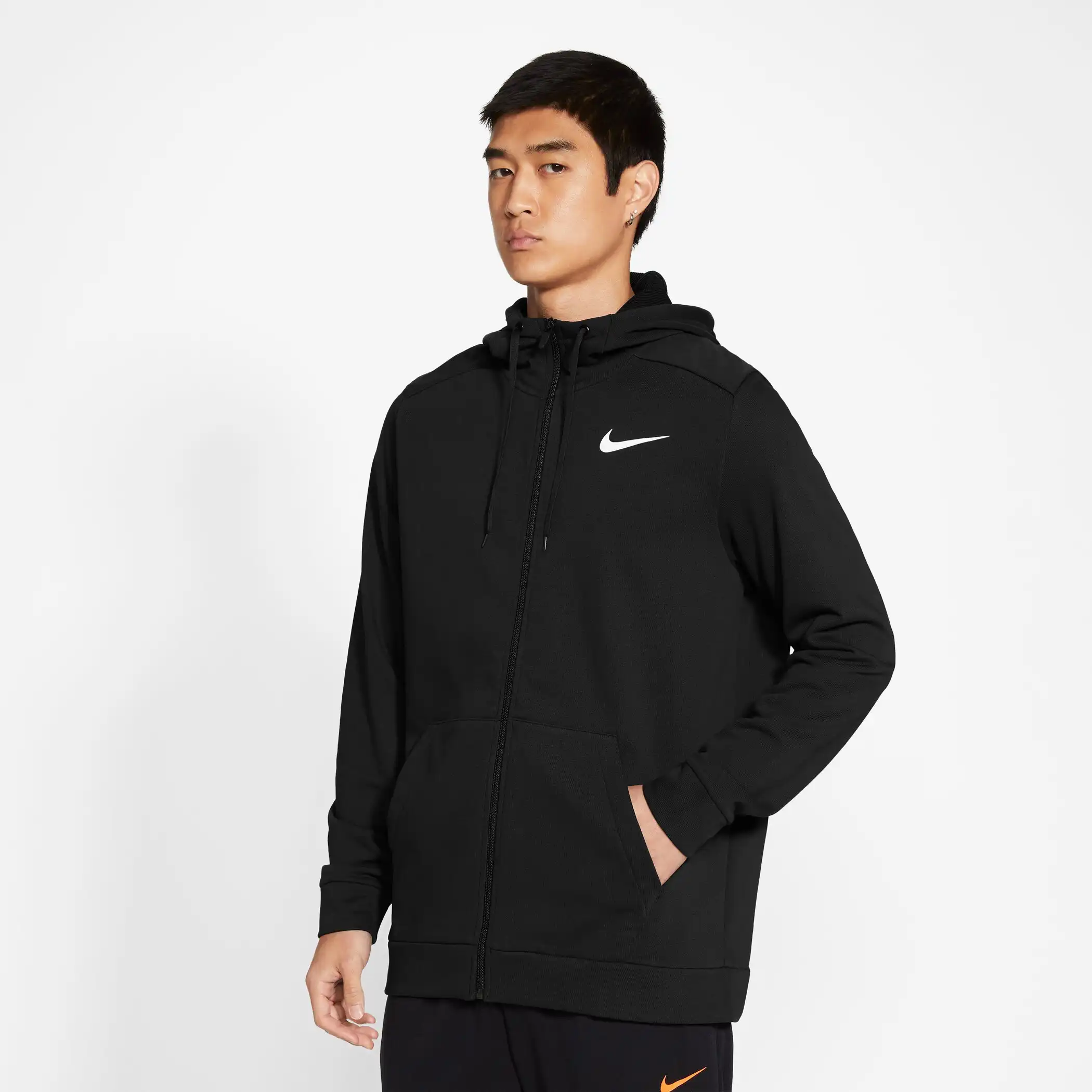 NIKE DRI-FIT MEN'S FULL-ZIP TR BLACK/WHITE – Bild 2