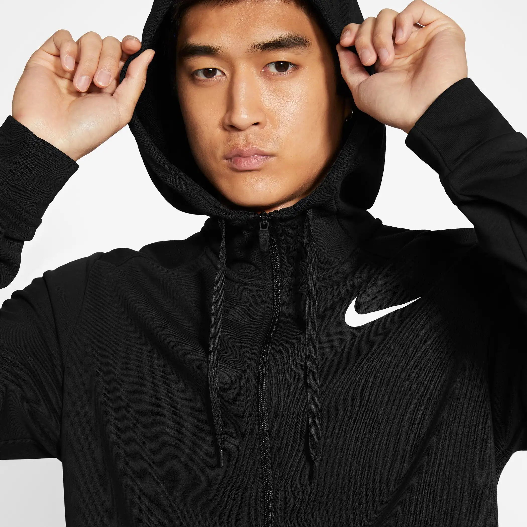 NIKE DRI-FIT MEN'S FULL-ZIP TR BLACK/WHITE – Bild 3