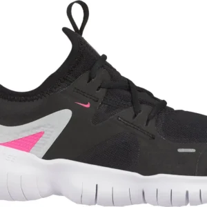 NIKE FREE RN 5.0 BIG KIDS' RUN BLACK/METALLIC SILVER-HYPER PI