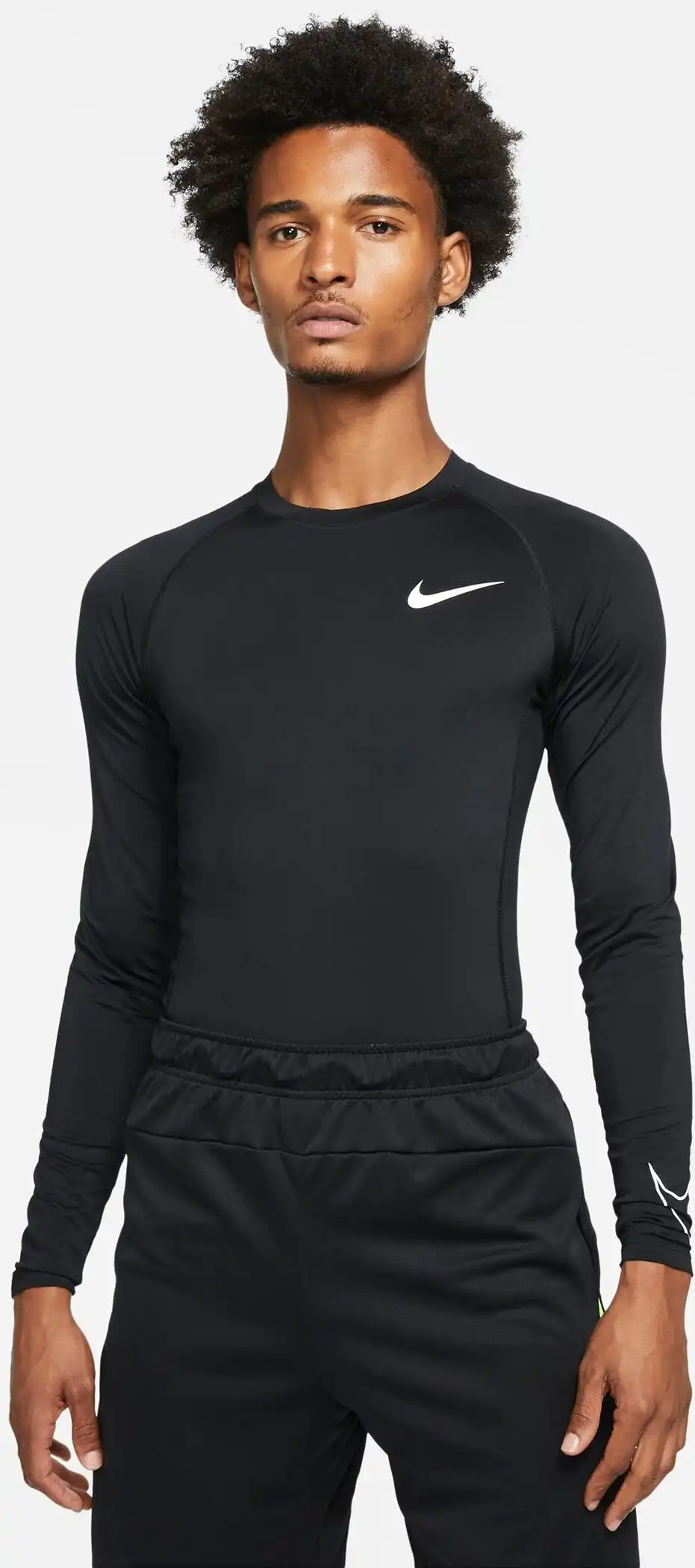 NIKE PRO DRI-FIT MEN'S TIGHT F BLACK/WHITE
