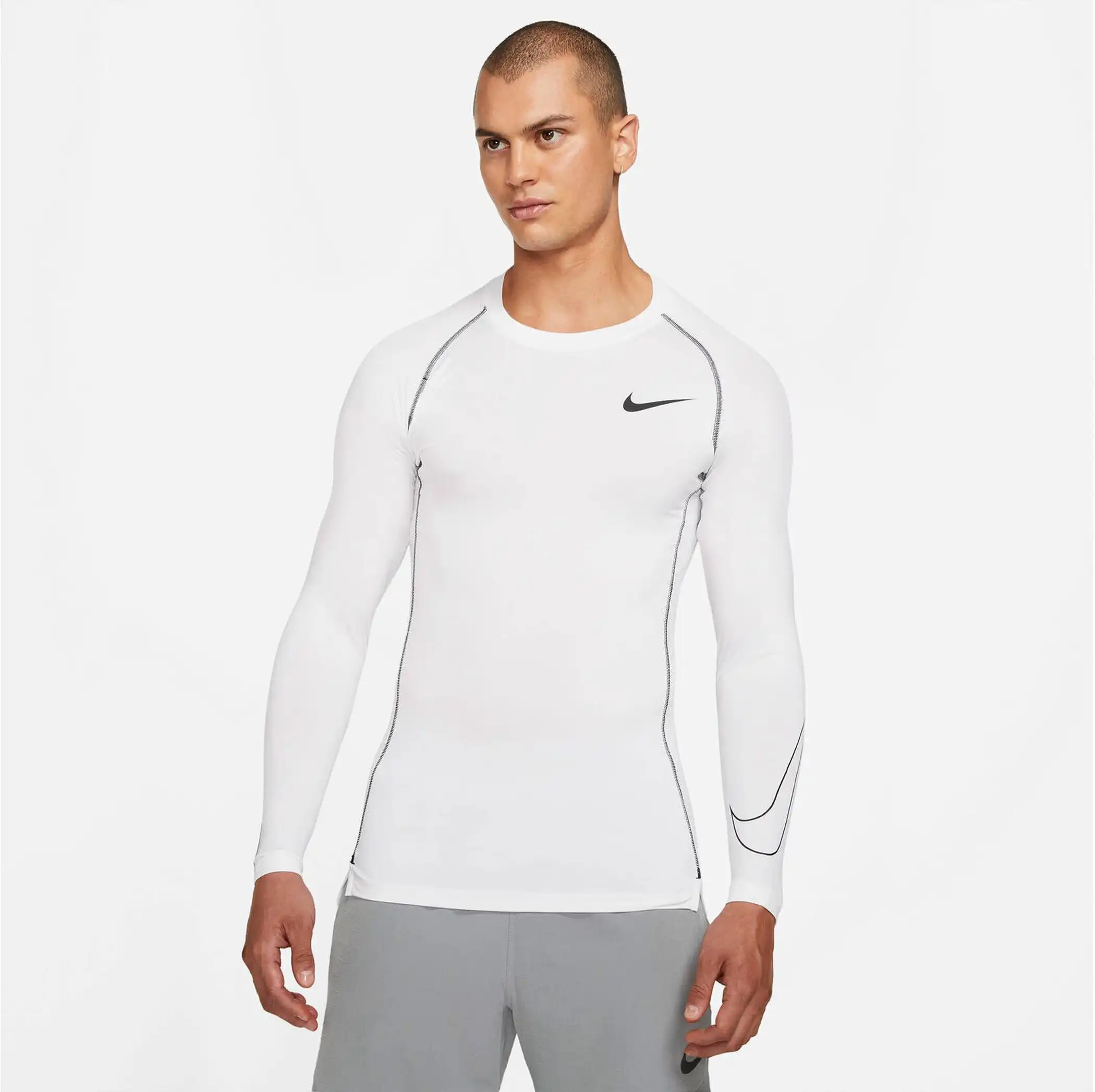 NIKE PRO DRI-FIT MEN'S TIGHT F WHITE/BLACK/BLACK – Bild 5