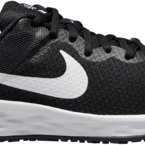 Nike Revolution 6 Big Kids' Ru BLACK/WHITE-DK SMOKE GREY