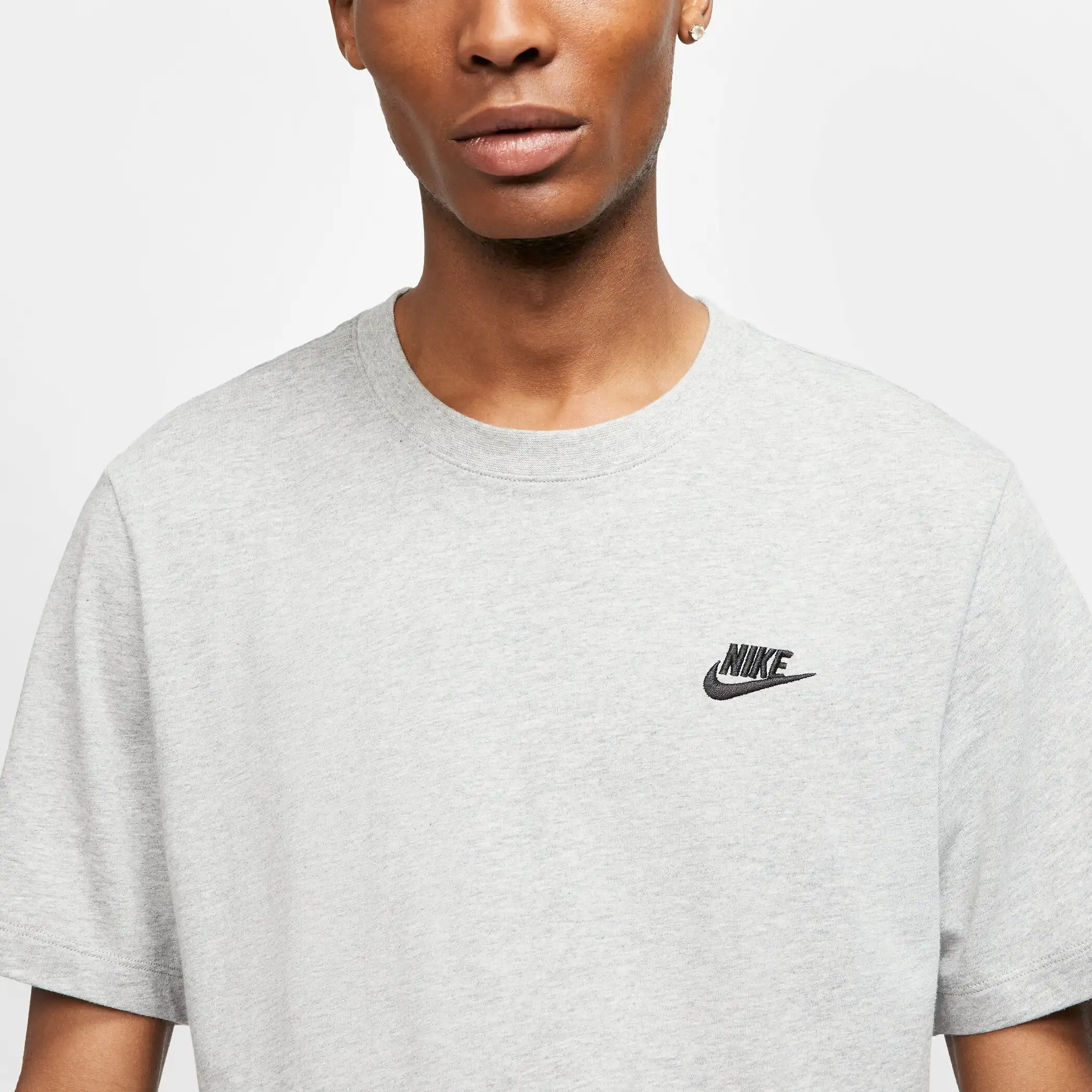 NIKE SPORTSWEAR CLUB MEN'S T-S DK GREY HEATHER/BLACK – Bild 5