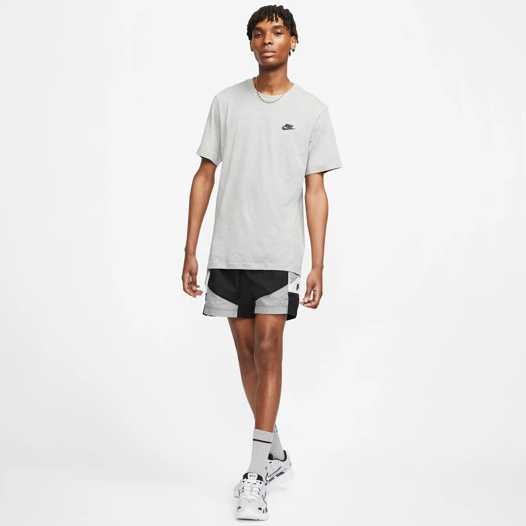 NIKE SPORTSWEAR CLUB MEN'S T-S DK GREY HEATHER/BLACK – Bild 6