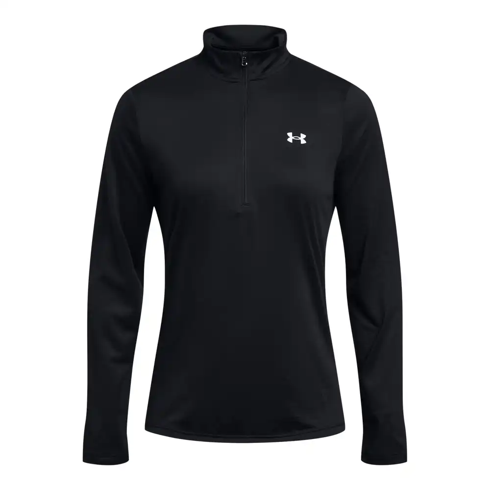 Tech 1/2 Zip- Solid-BLK