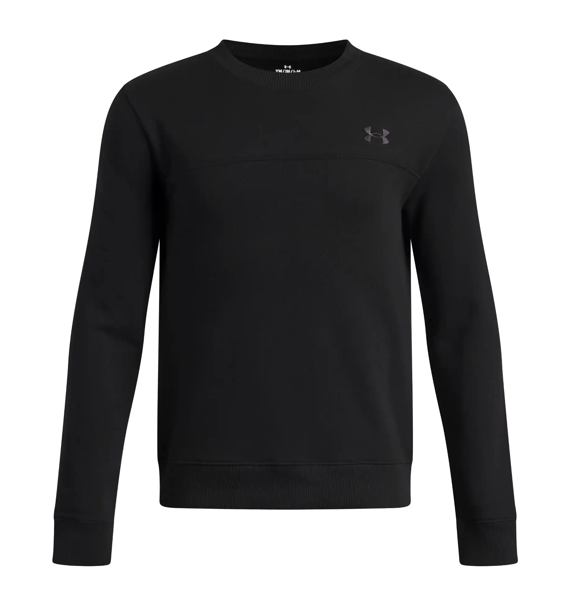 UA B RIVAL LW CREW-BLK