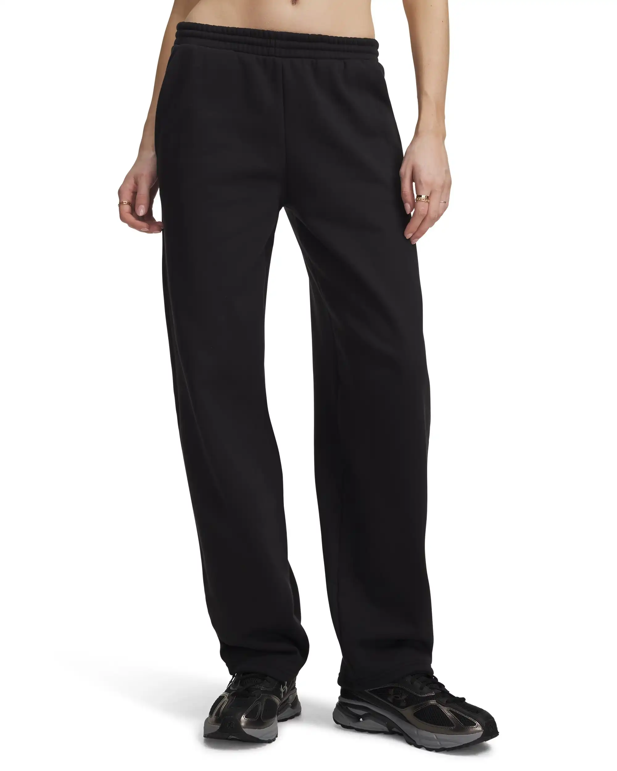 UA Icon Fleece Barrel Pant-BLK