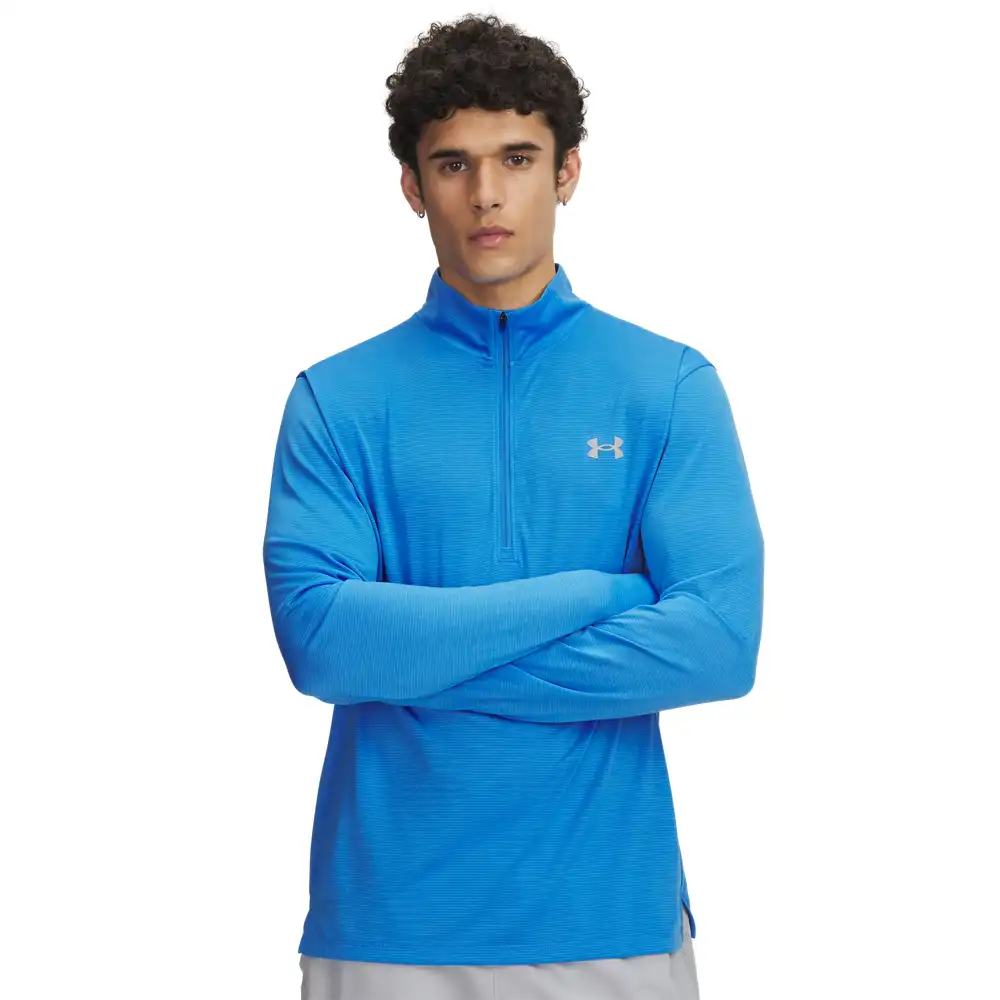 UA LAUNCH 1/4 ZIP-BLU