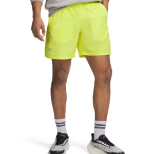 UA LAUNCH 7"" SHORTS-YLW
