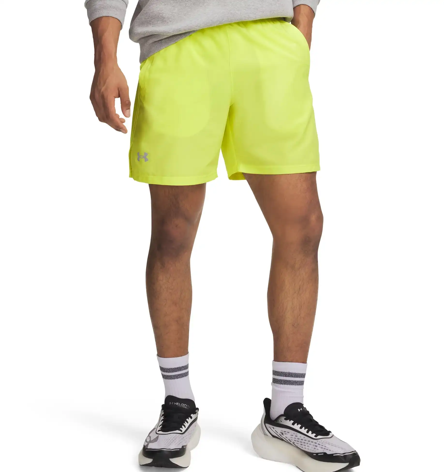 UA LAUNCH 7"" SHORTS-YLW