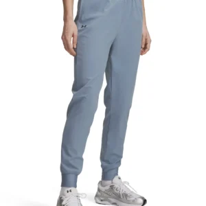 UA Rival Hi Rise Woven Pant-BL