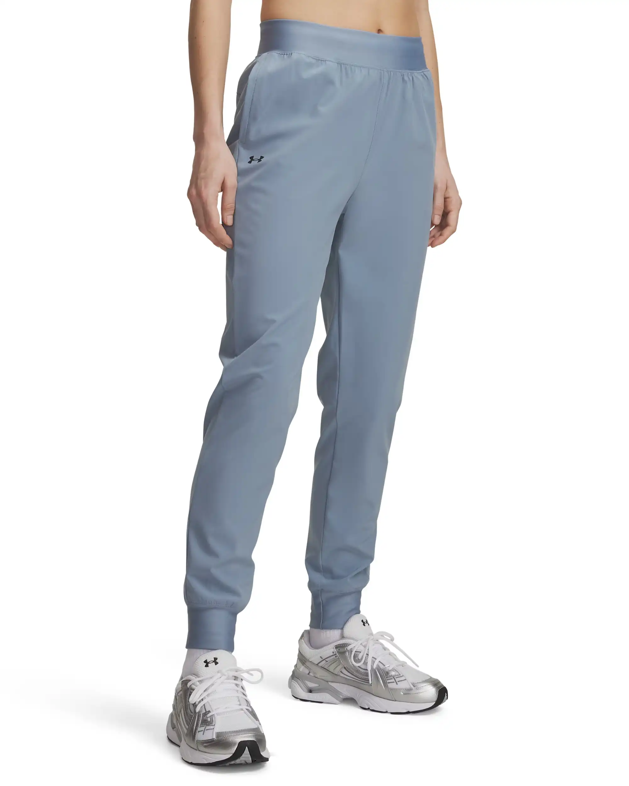 UA Rival Hi Rise Woven Pant-BL
