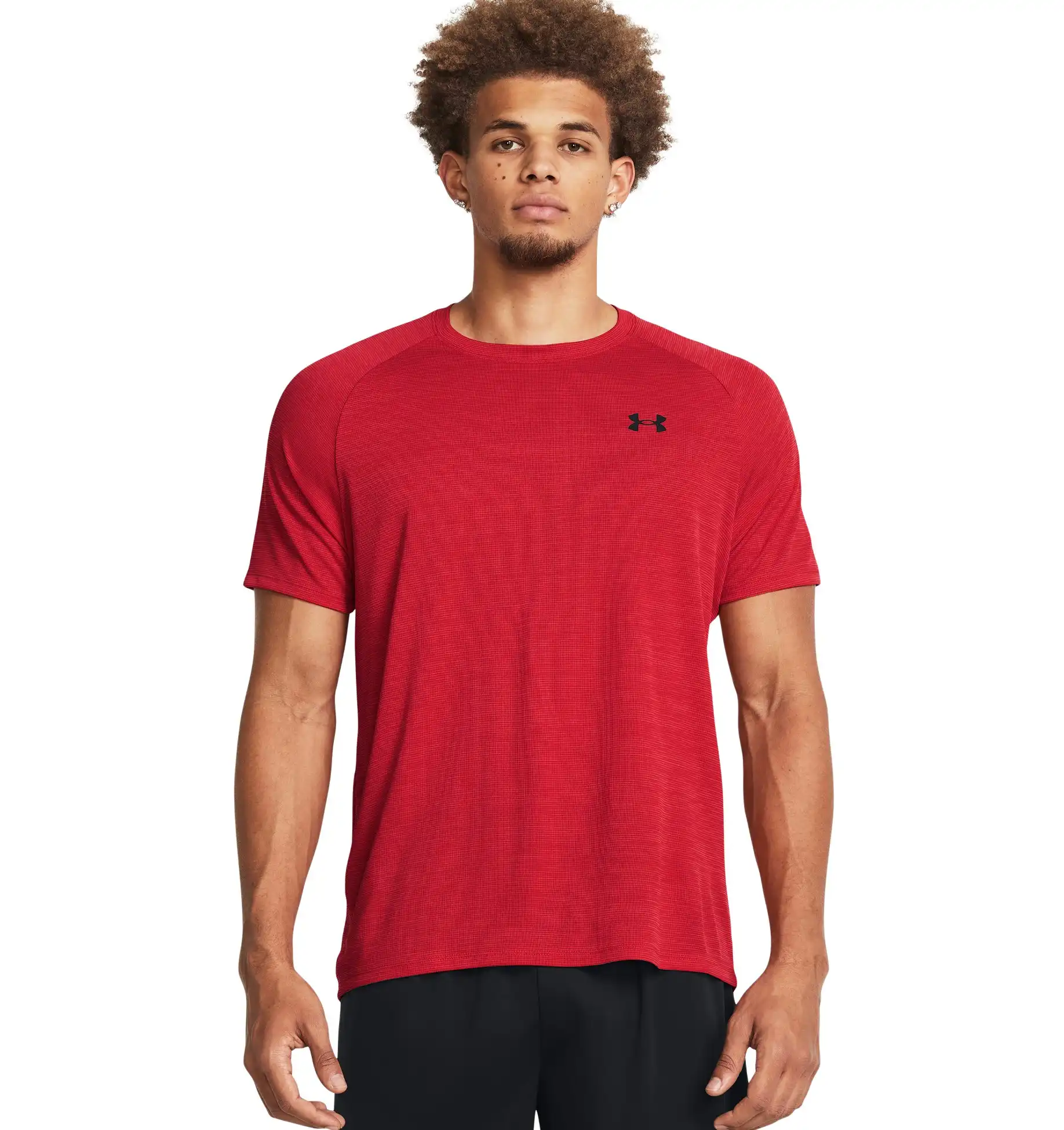 UA Tech Textured SS-RED – Bild 4