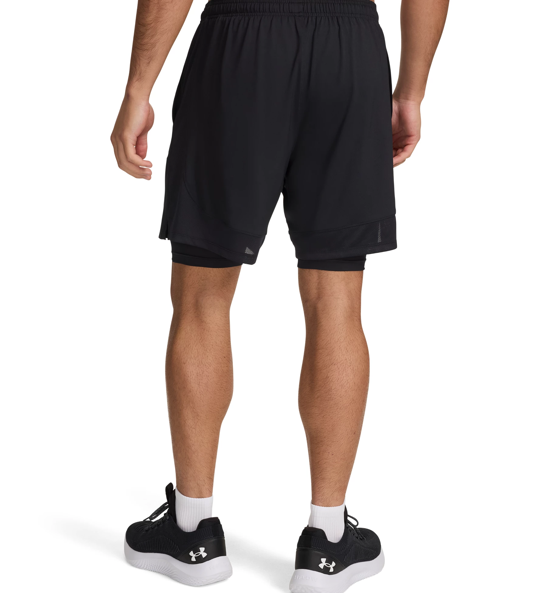 UA Tech Vent 2in1 Short-BLK – Bild 2