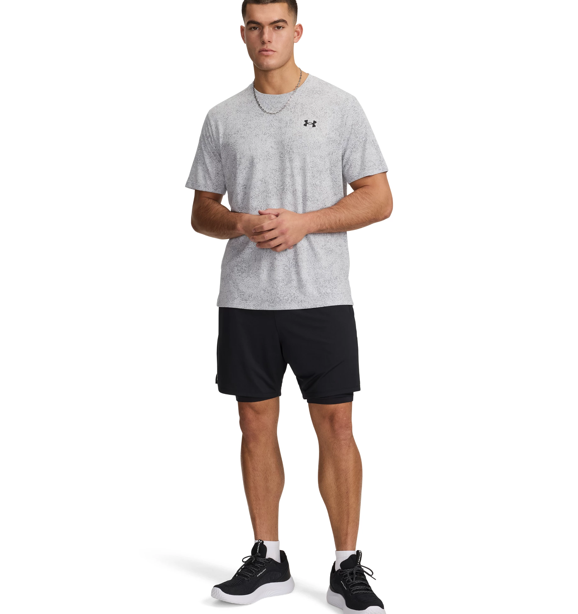 UA Tech Vent 2in1 Short-BLK – Bild 3