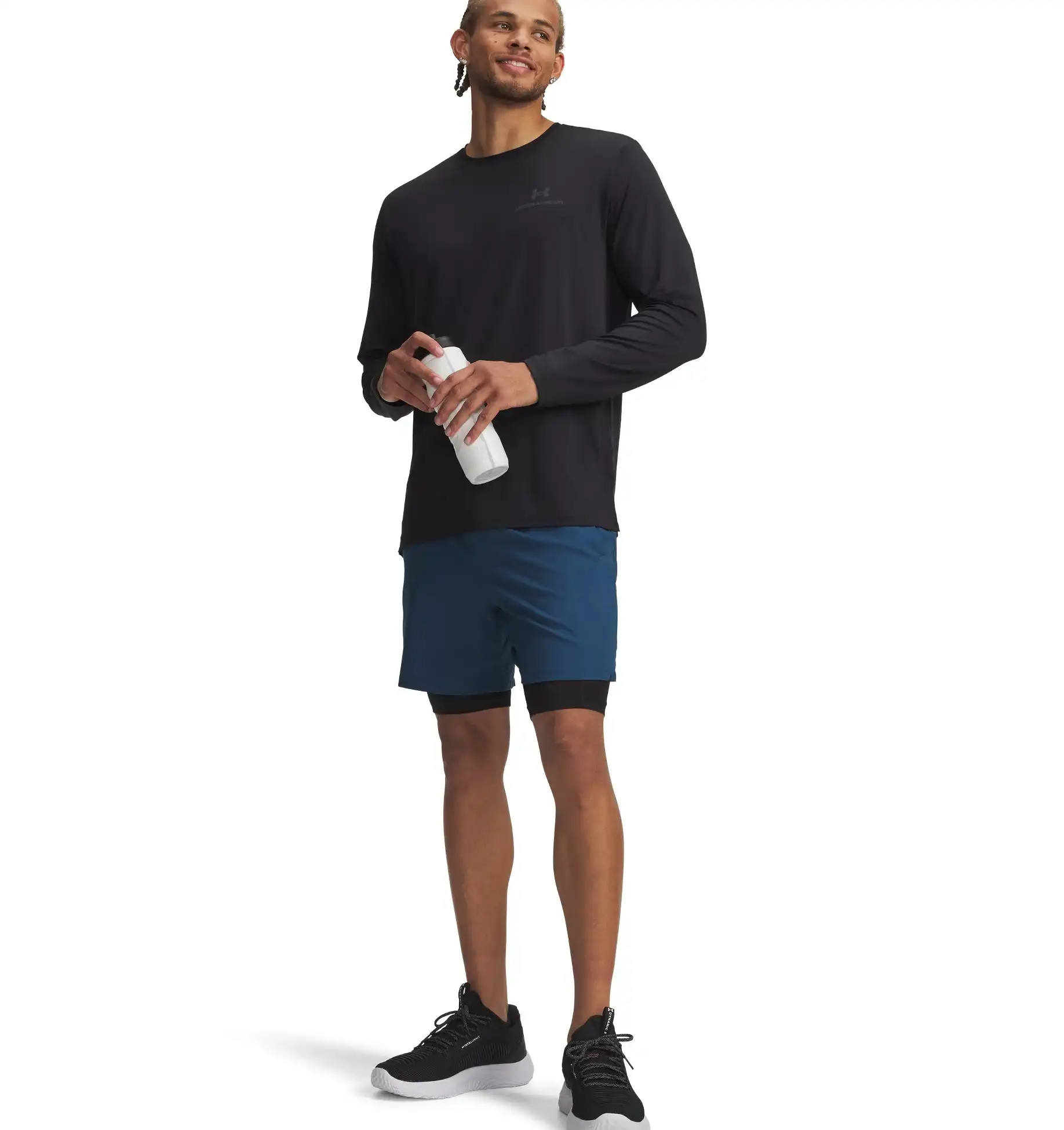 UA Vanish Woven 2in1 Sts-BLU – Bild 3